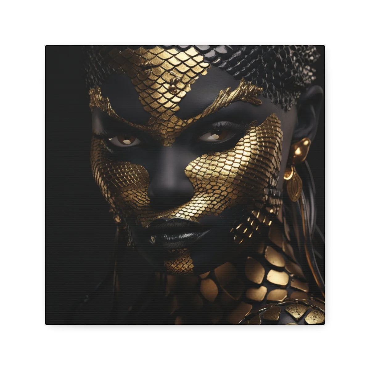 Ethereal Golden: Afrofuturism Portrait Print - Image 5