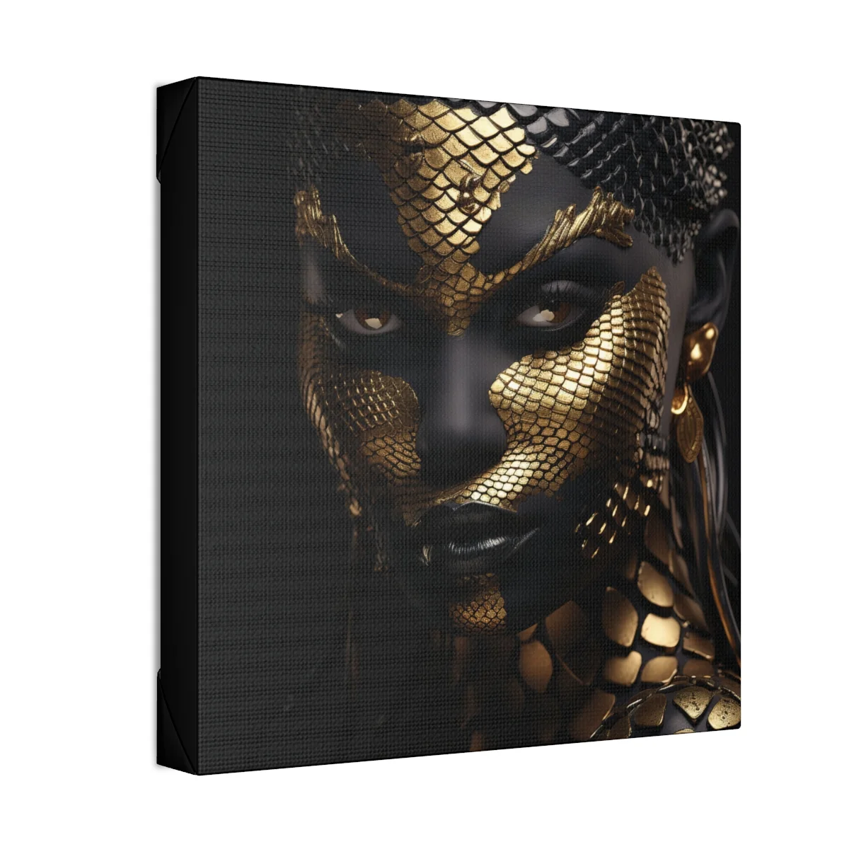 Ethereal Golden: Afrofuturism Portrait Print - Image 6