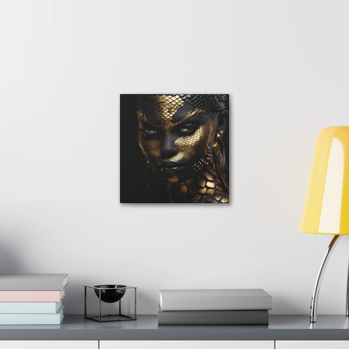 Ethereal Golden: Afrofuturism Portrait Print - Image 7