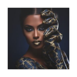 Enchanting Three-Headed Snake Girl Print