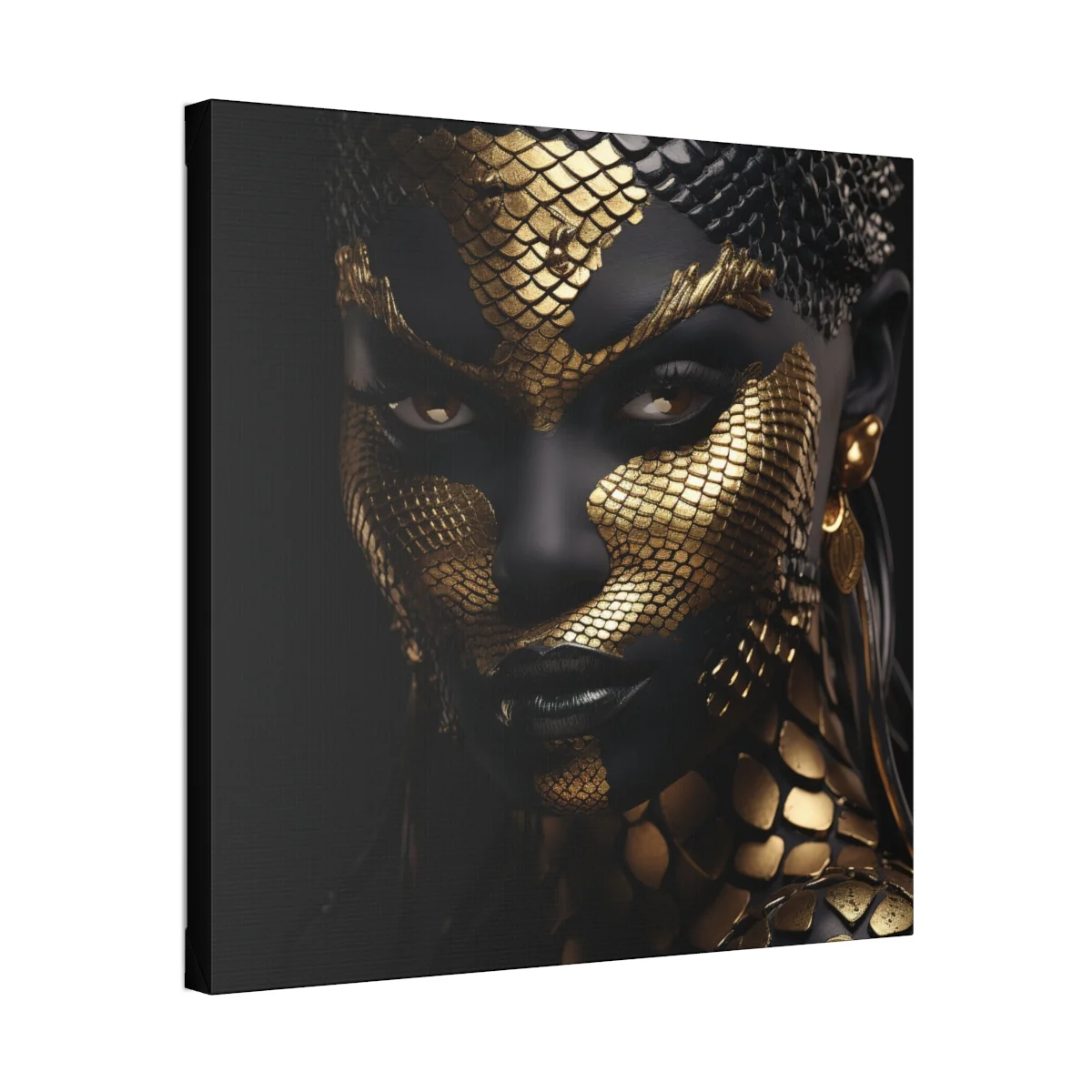Ethereal Golden: Afrofuturism Portrait Print - Image 2