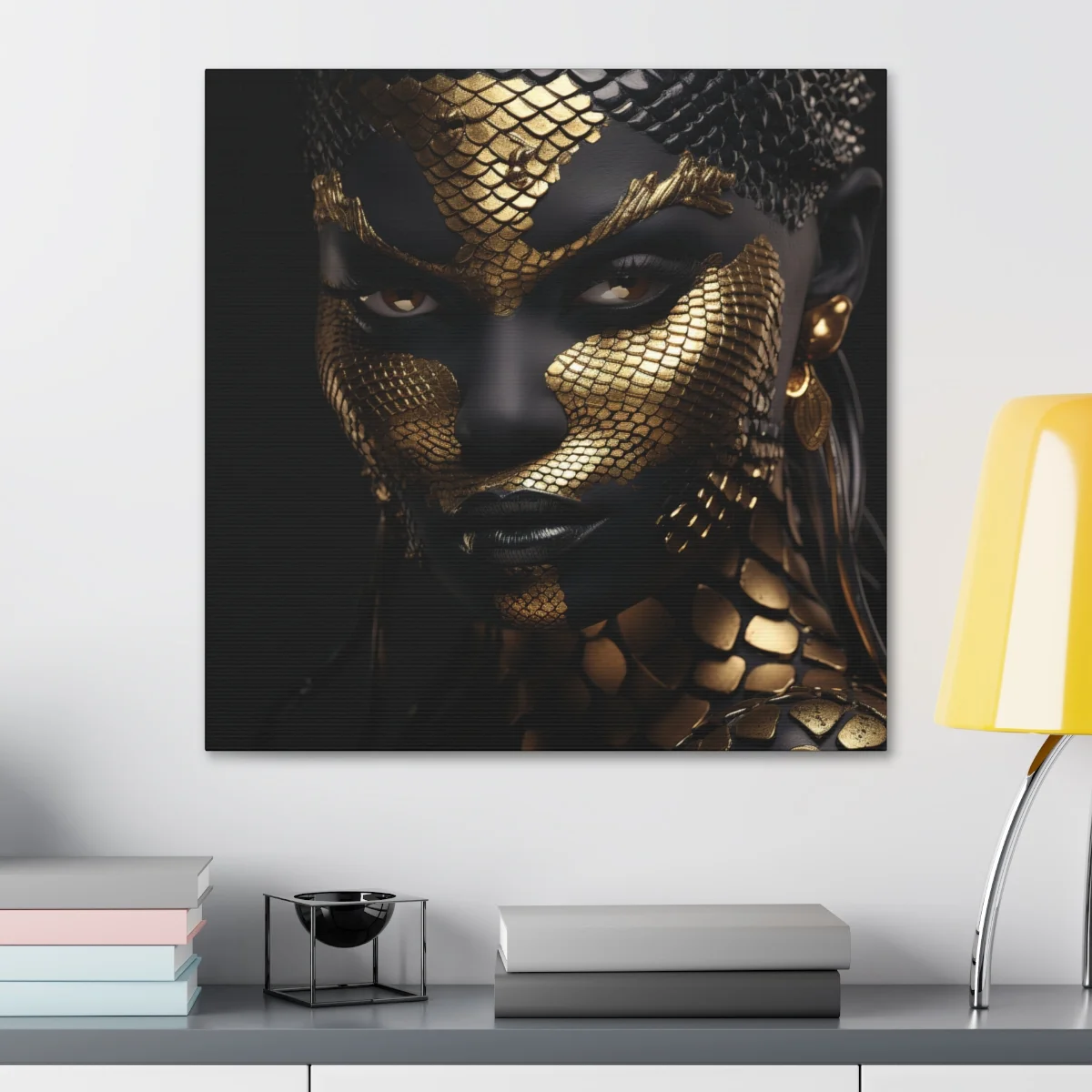 Ethereal Golden: Afrofuturism Portrait Print - Image 3