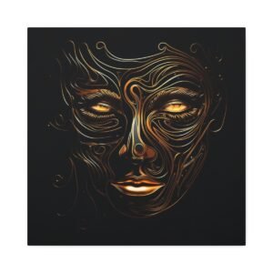 Golden Fury: Surrealistic Art Print