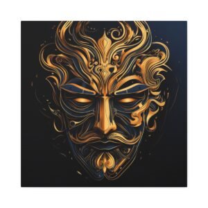 Enigmatic Fury: Golden Mask Print