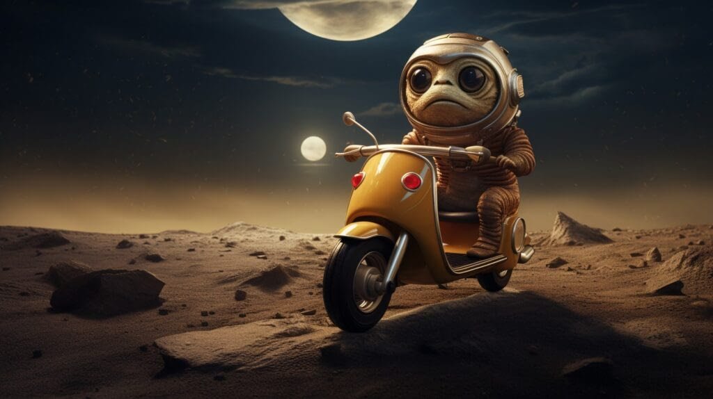 Moon Scootin' Alien