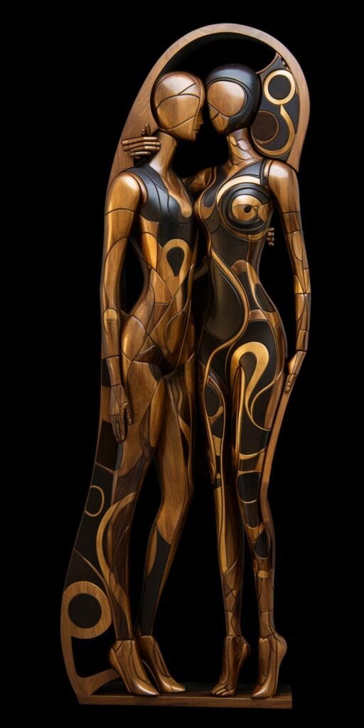 Carved Wood - The Lovers 025