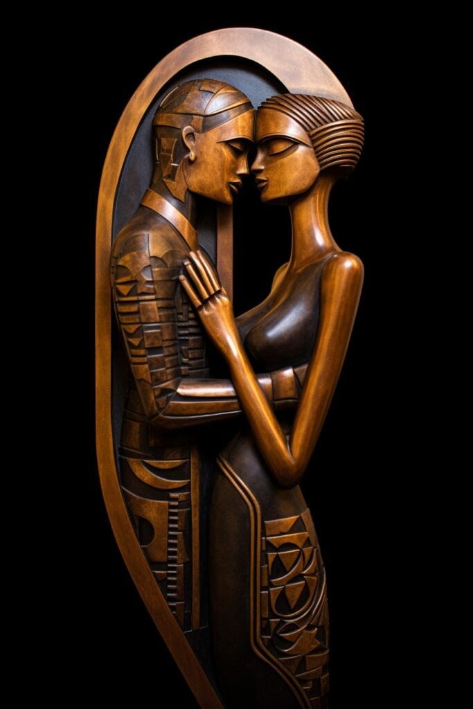 Carved Wood - The Lovers 013