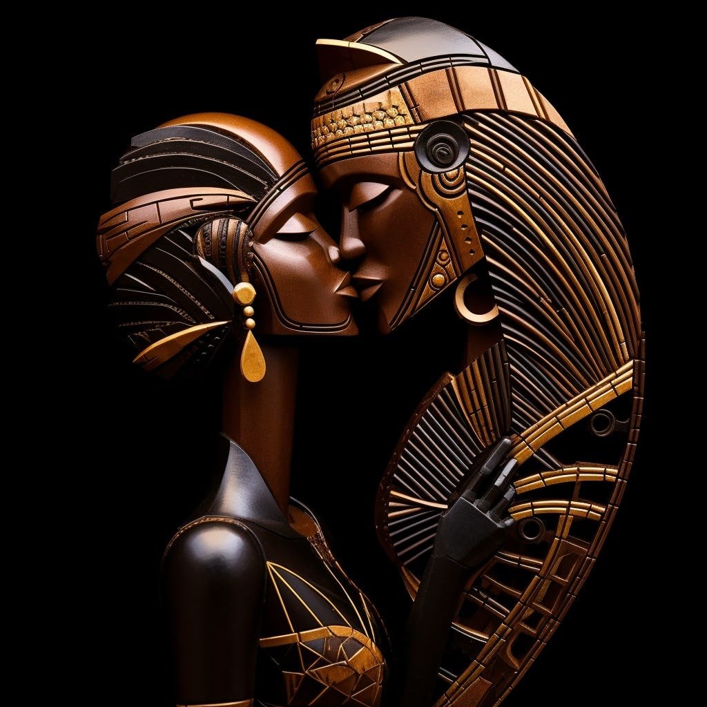 Carved Wood - The Lovers 004